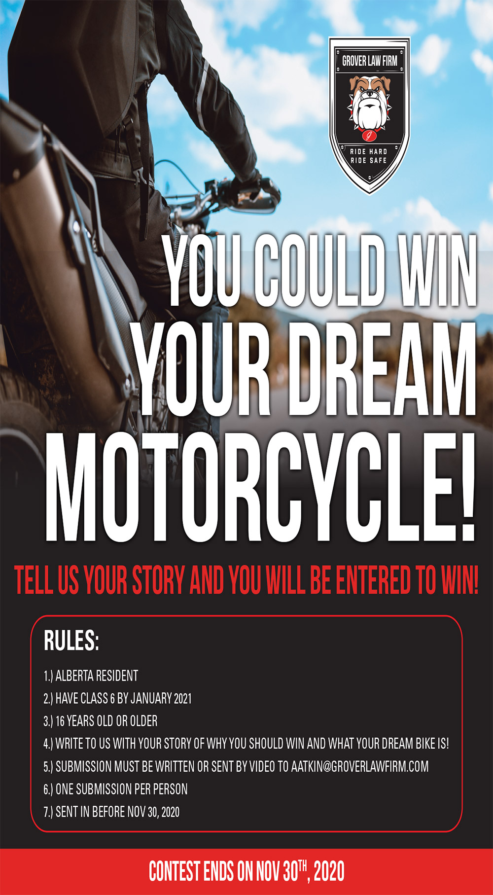 Grover Law Firm Motorcycle Poster